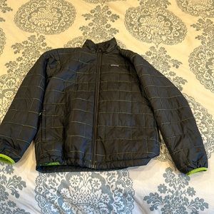 Boys size 12 L Patagonia nano jacket charcoal